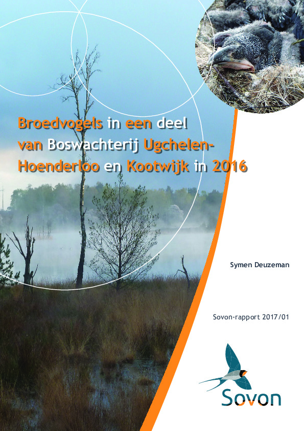 Omslag Broedvogels van een deel van Boswachterij Ugchelen-Hoenderloo en Kootwijk in 2016