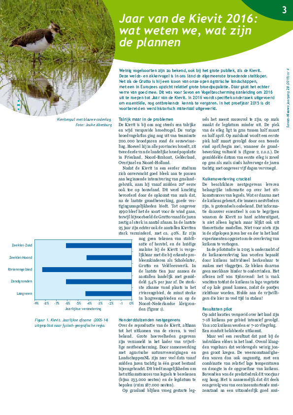 Omslag Jaar van de Kievit 2016: wat weten we, wat zijn de plannen