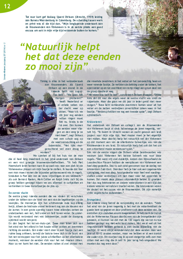 Omslag In de klei: Sjoerd Dirksen & Krooneenden