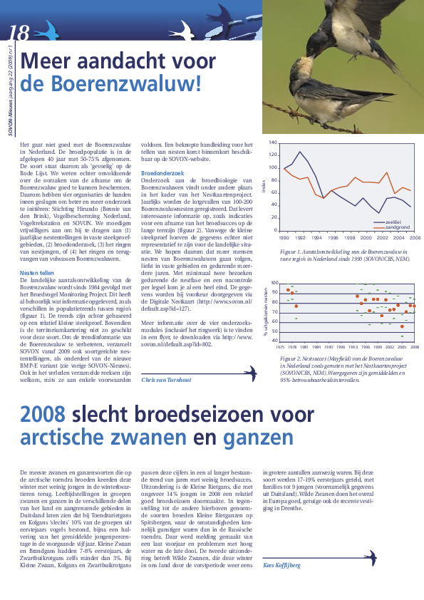 Omslag Meer aandacht voor de Boerenzwaluw