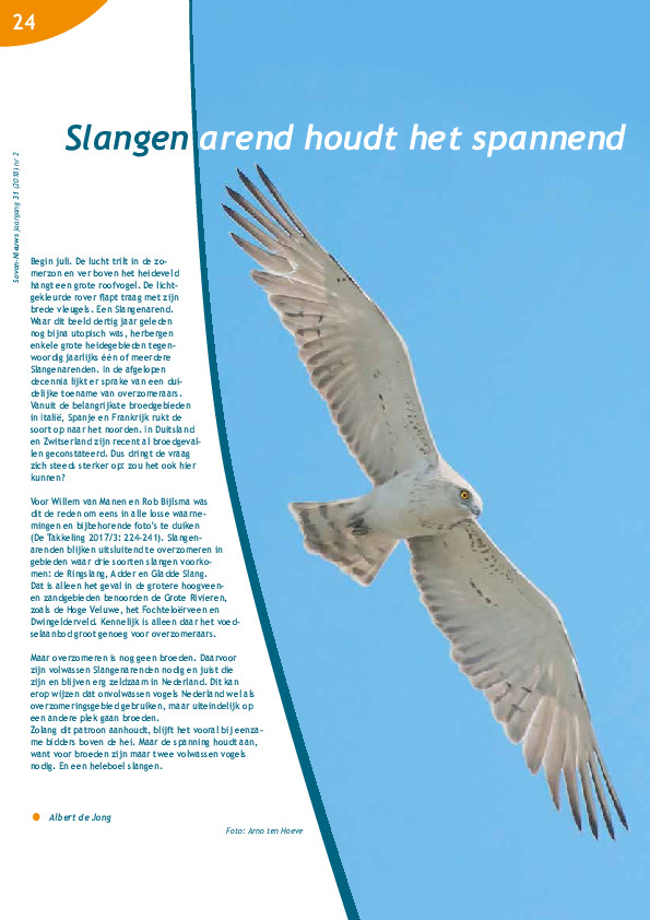 Omslag Slangenarend houdt het spannend