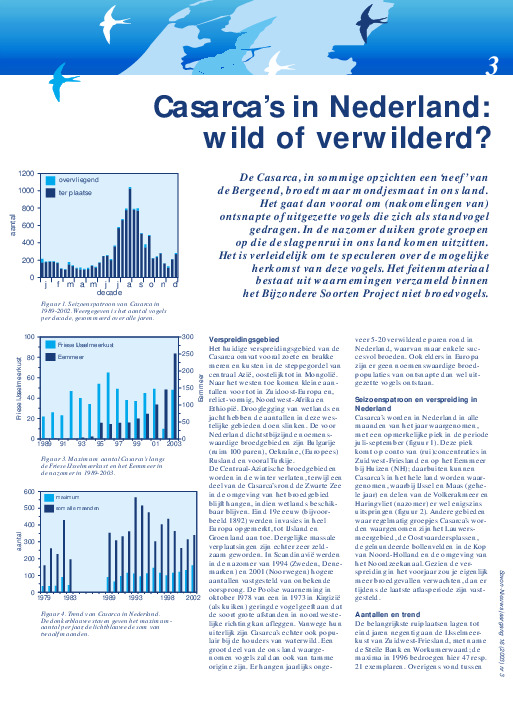 Omslag Casarca's in Nederland: wild of verwilderd?