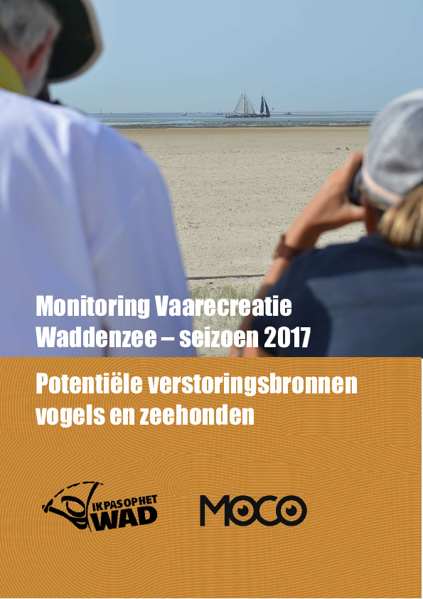 Omslag Monitoring van verstoring en potentiële verstoringsbronnen van vogels en zeehonden in de Waddenzee – seizoen 2016 & 2017