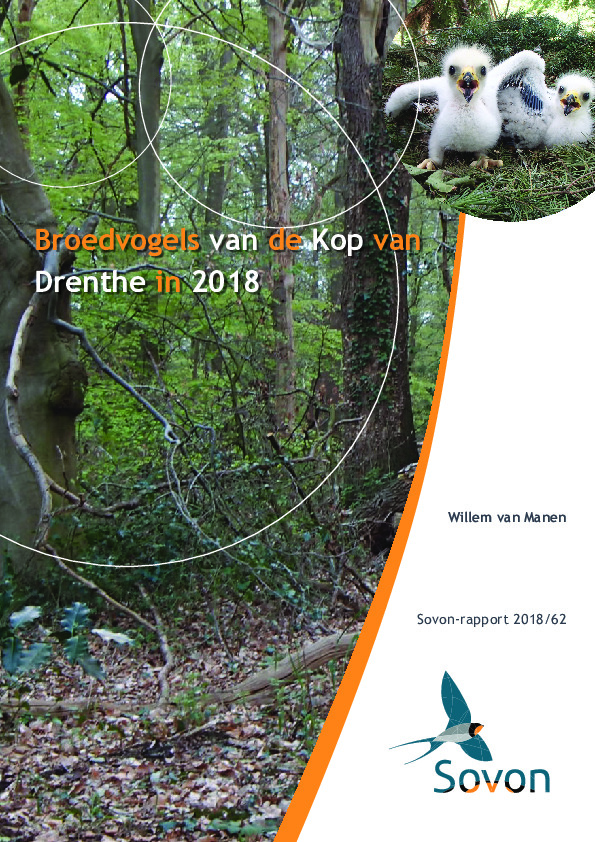 Omslag Broedvogels van de Kop van Drenthe in 2018