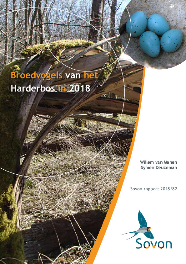 Omslag Broedvogels van het Harderbos in 2018