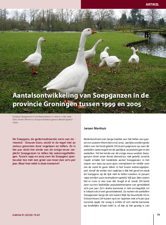 Omslag Aantalsontwikkeling provincie Groningen tussen 1999 en 2005