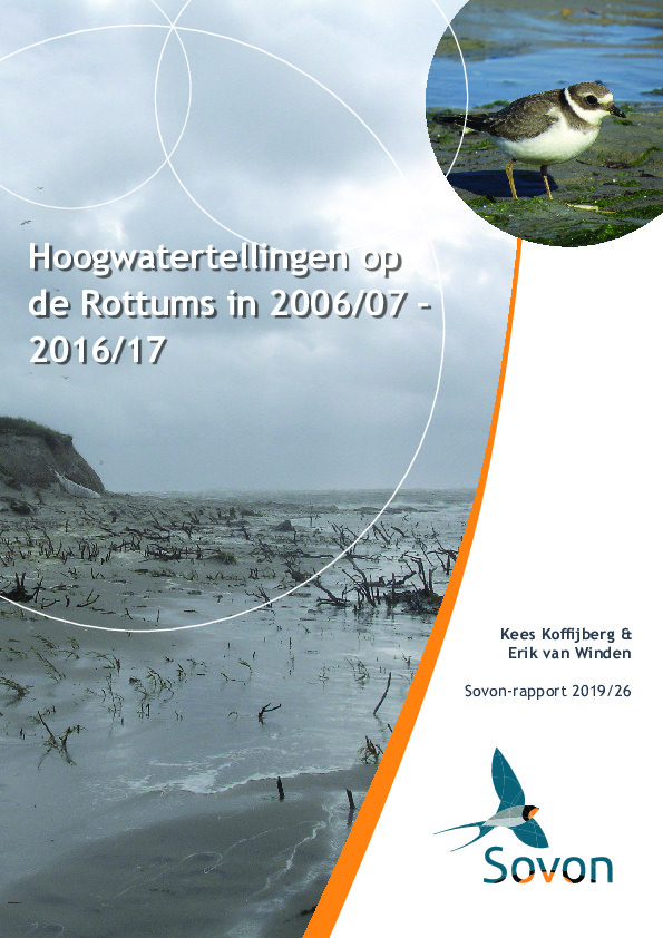 Omslag Hoogwatertellingen op de Rottums in 2006/07 – 2016/17