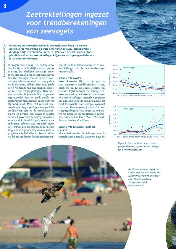 Omslag Zeetrektellingen ingezet voor trendberekeningen van zeevogels