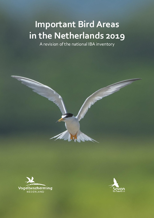Omslag Important Bird Areas in the Netherlands 2019. 