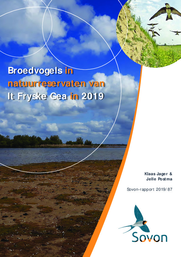 Omslag Broedvogels in natuurreservaten van It Fryske Gea in 2019