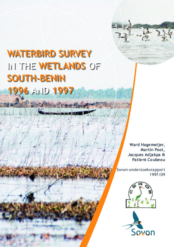 Omslag Waterbird survey in the wetlands of South Benin, 1996 and 1997