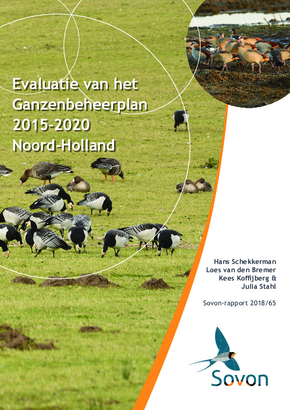 Omslag Evaluatie Ganzenbeheerplan 2015-2020 Noord-Holland