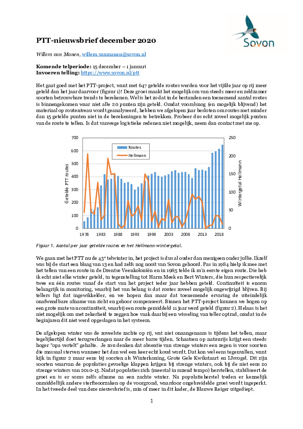 Omslag PTT-nieuwsbrief december 2020