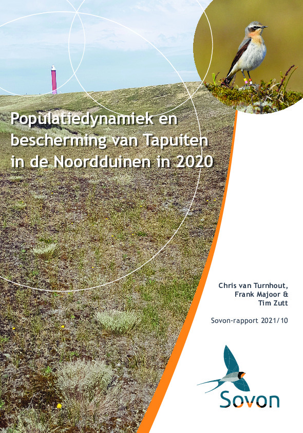 Omslag Populatiedynamiek en bescherming van Tapuiten  in de Noordduinen in 2020