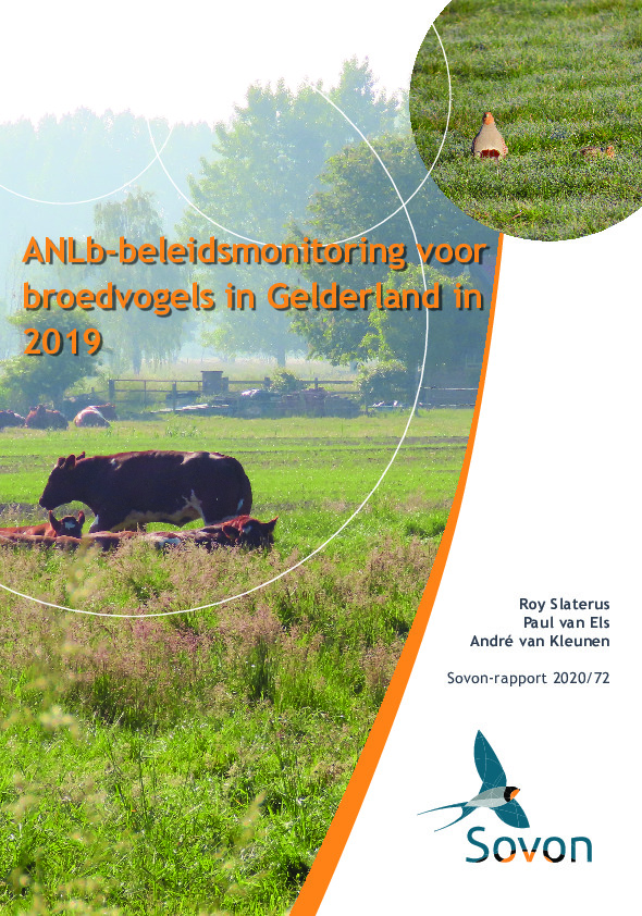 Omslag ANLb-beleidsmonitoring voor broedvogels in Gelderland in 2019