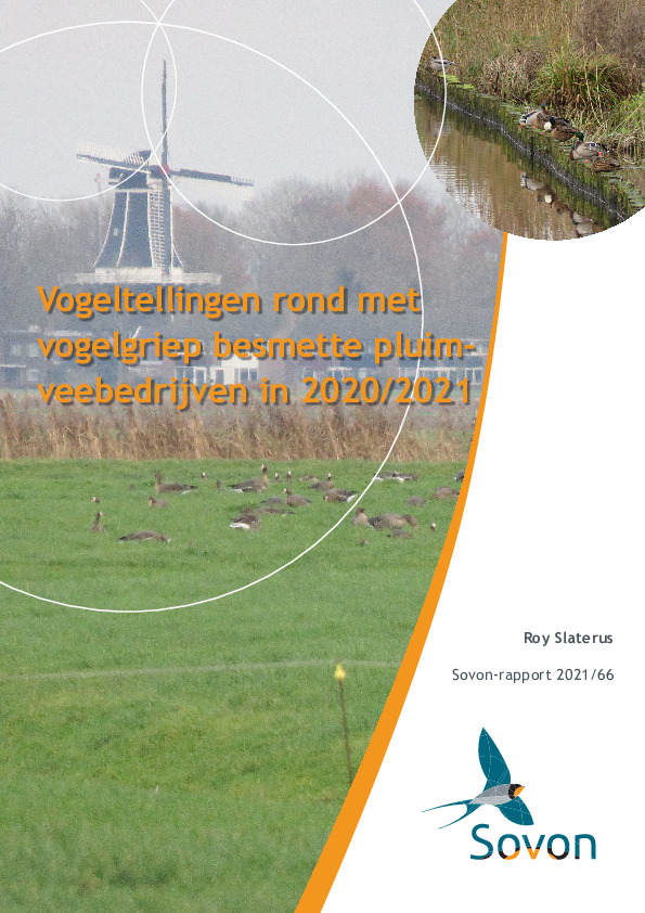 Omslag Vogeltellingen rond met vogelgriep besmette pluimveebedrijven in 2020/2021