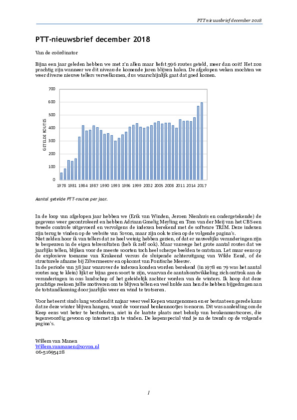 Omslag PTT-nieuwsbrief 2018