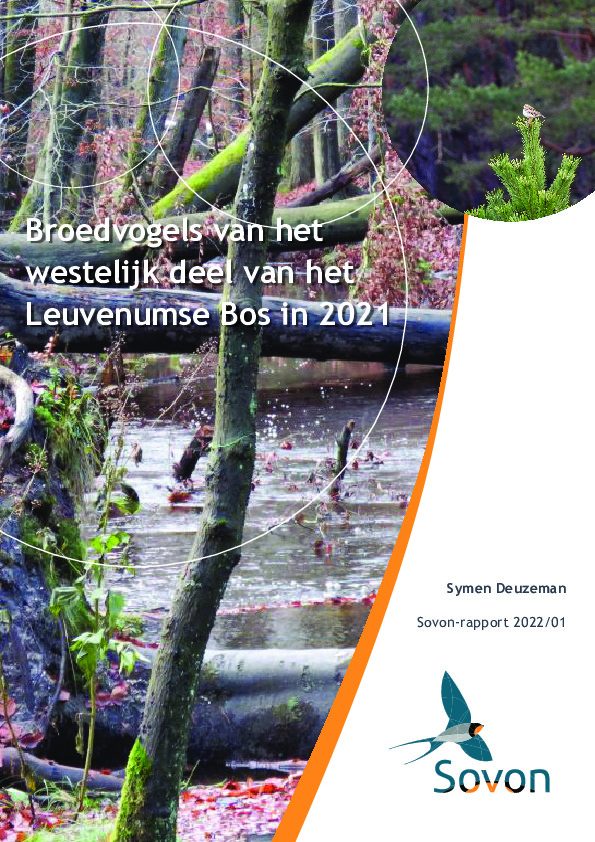 Omslag Broedvogels van het westelijk deel van het Leuvenumse Bos in 2021