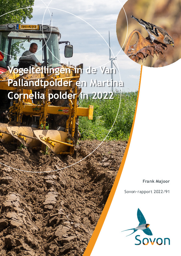 Omslag Vogeltellingen in de Van Pallandtpolder en Martina Cornelia polder in 2022
