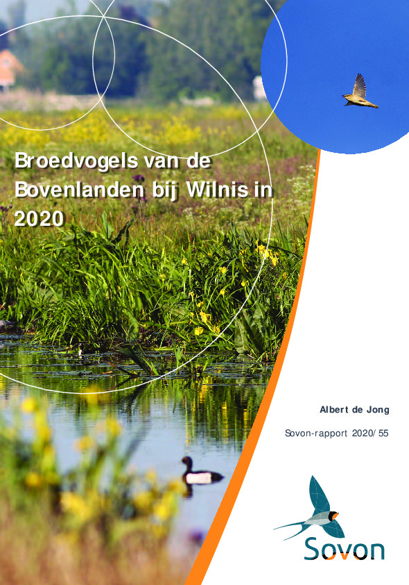 Omslag Broedvogels van de Bovenlanden bij Wilnis in 2020