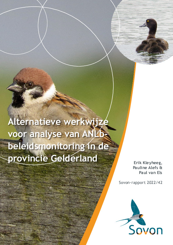 Omslag Alternatieve werkwijze voor analyse van ANLb-beleidsmonitoring in de provincie Gelderland
