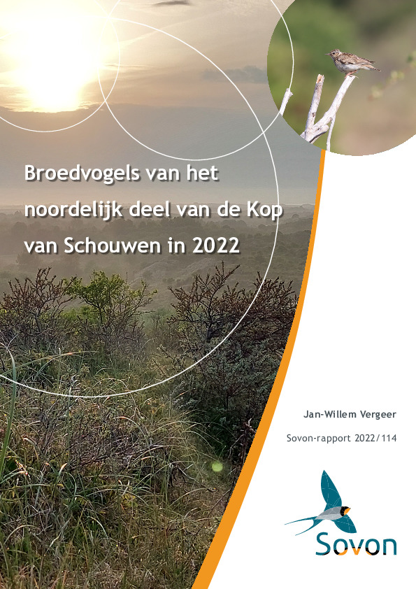 Omslag Broedvogels van het noordelijk deel van de Kop van Schouwen in 2022