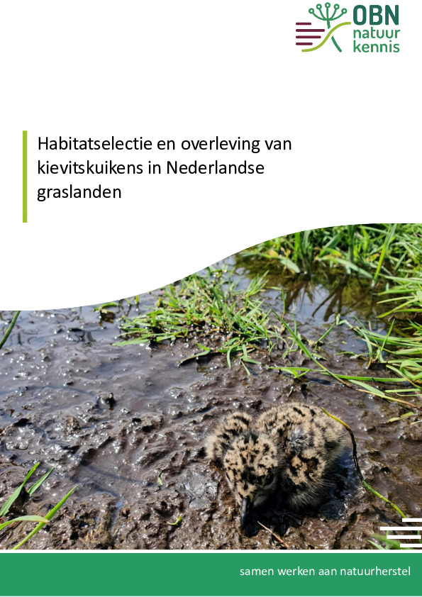 Omslag Habitatselectie en overleving van kievitskuikens in Nederlandse graslanden