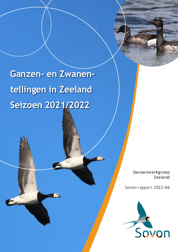 Omslag Ganzen- en Zwanentellingen in Zeeland Seizoen 2021/2022