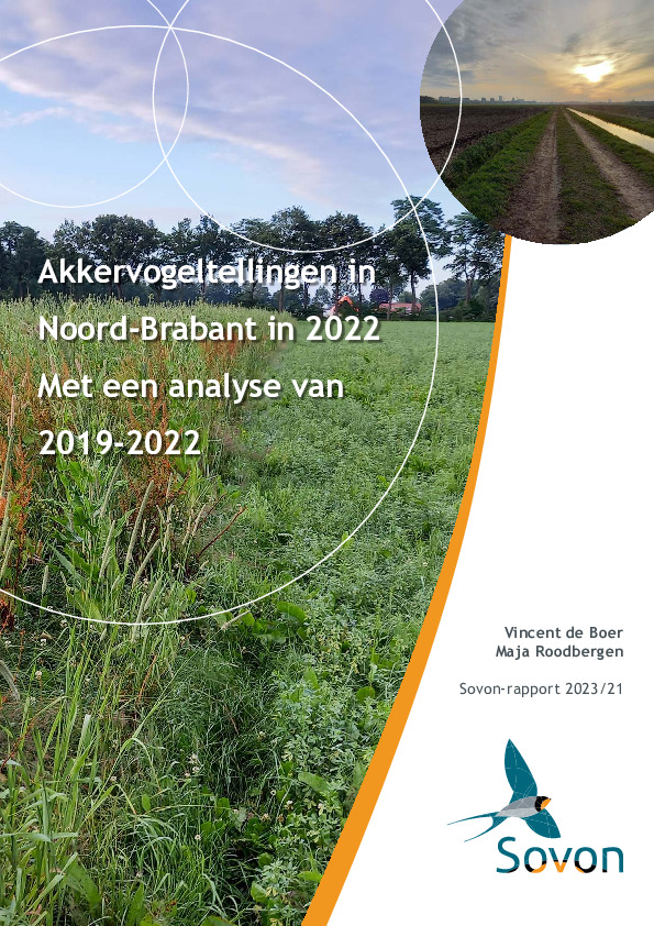 Omslag Akkervogeltellingen in Noord-Brabant in 2022