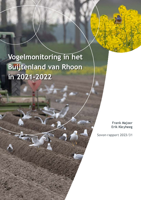 Omslag Vogelmonitoring in het Buijtenland van Rhoon in 2021-2022