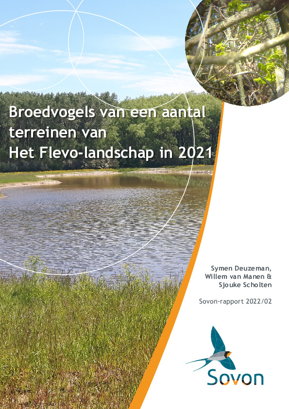 Omslag Broedvogels van een aantal terreinen van Het Flevo-landschap in 2021