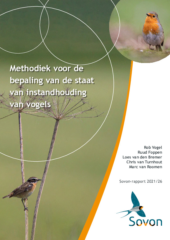 Omslag Methodiek voor de bepaling van de staat  van instandhouding van vogels