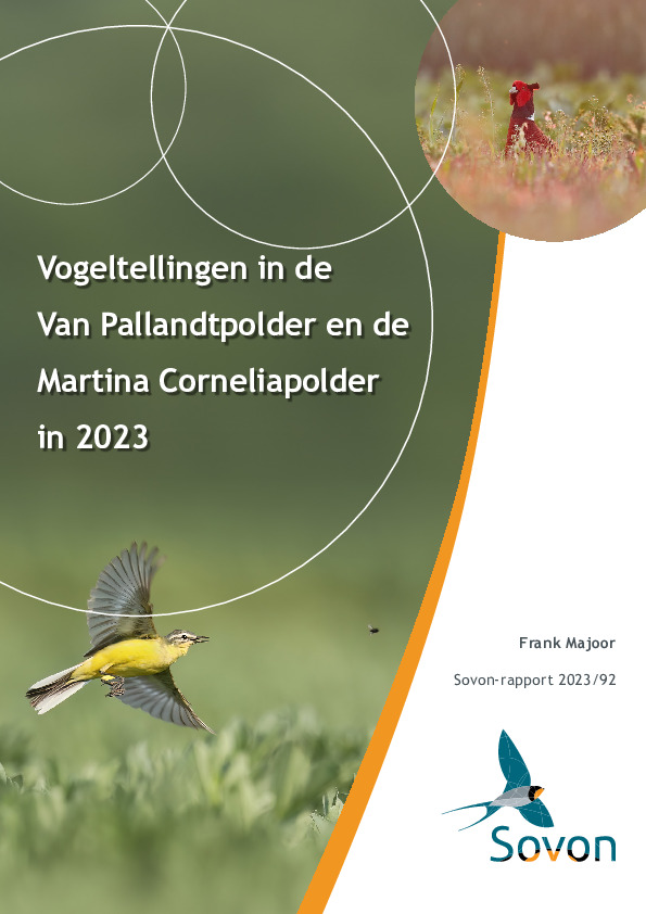 Omslag Vogeltellingen in de Van Pallandtpolder en de Martina Corneliapolder in 2023