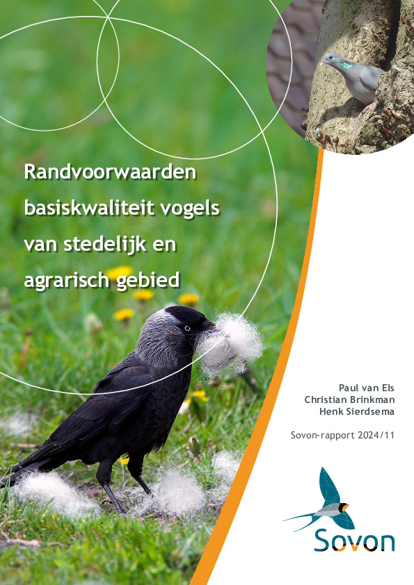 Omslag Randvoorwaarden basiskwaliteit vogels van stedelijk en agrarisch gebied