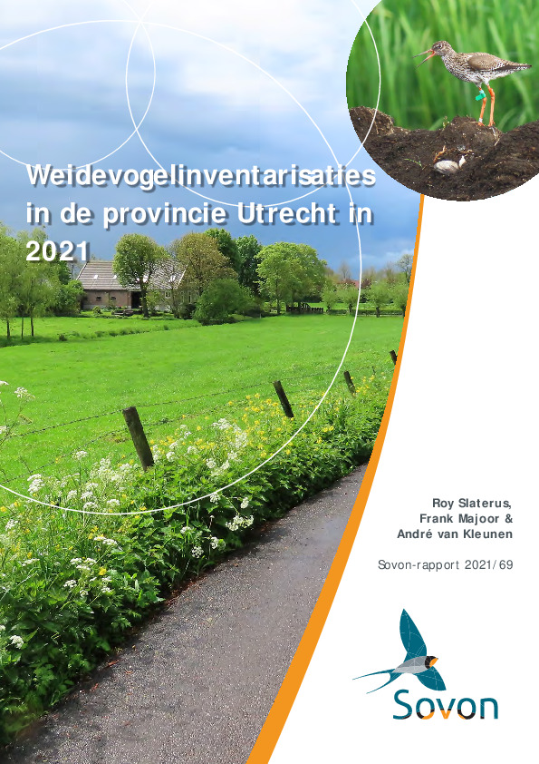 Omslag Weidevogelinventarisaties in de provincie Utrecht in 2021