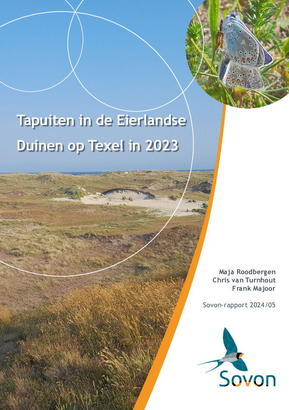 Omslag Tapuiten in de Eierlandse Duinen op Texel in 2023