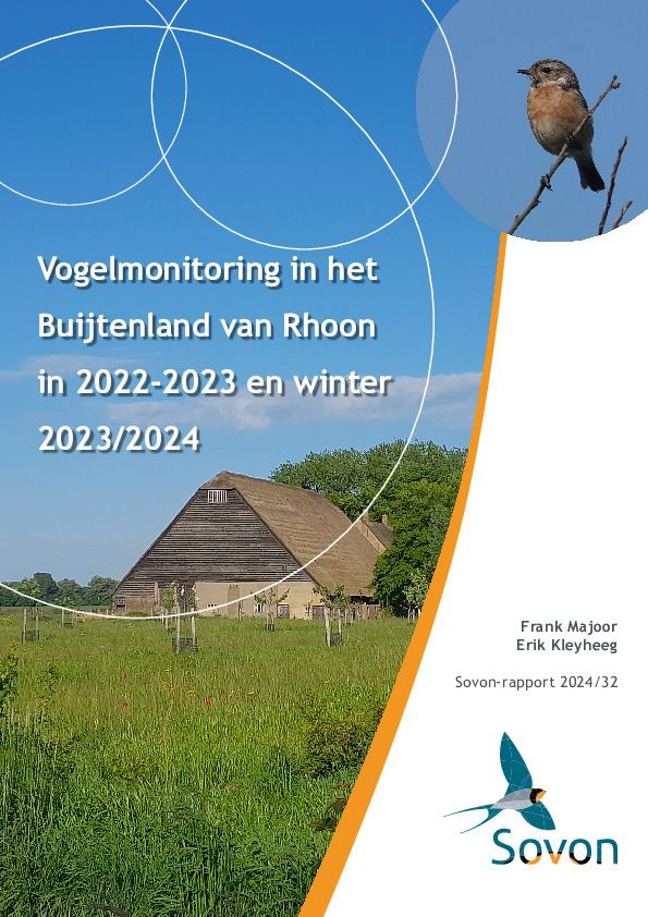 Omslag Vogelmonitoring in het Buijtenland van Rhoon in 2022-2023 en winter 2023/2024