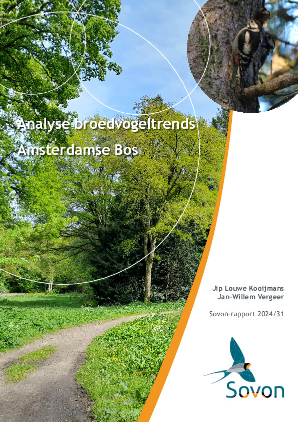 Omslag Analyse broedvogeltrends Amsterdamse Bos