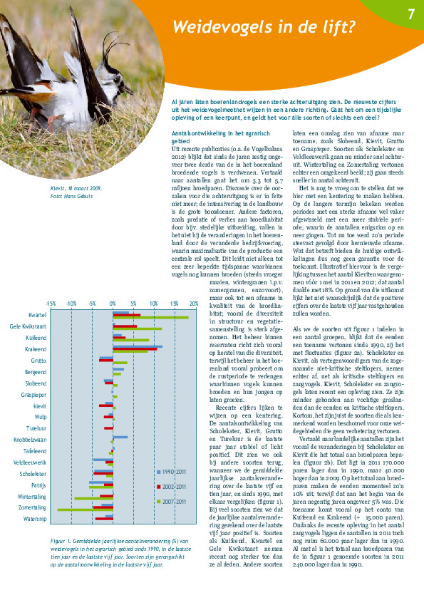 Omslag Weidevogels in de lift?