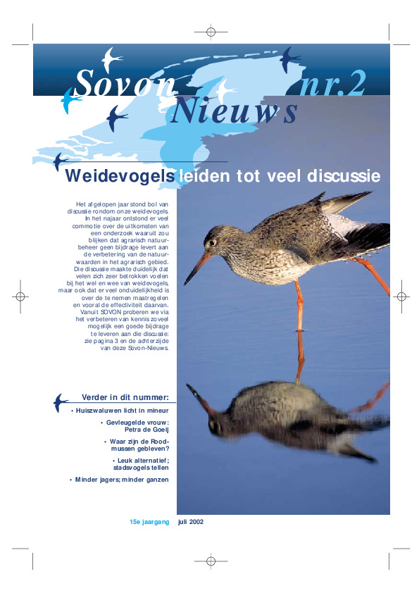 Omslag SOVON-nieuws 2002/2