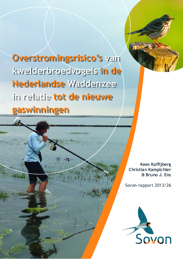 Omslag Overstromingsrisico's van kwelderbroedvogels in de Nederlandse Waddenzee in relatie tot de nieuwe gaswinningen