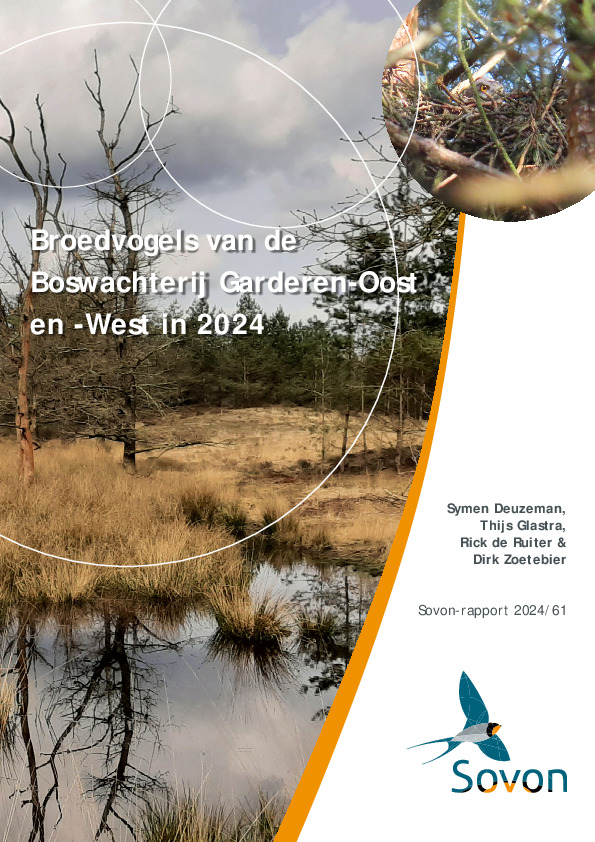 Omslag Broedvogels van de Boswachterij Garderen-Oost en -West in 2024