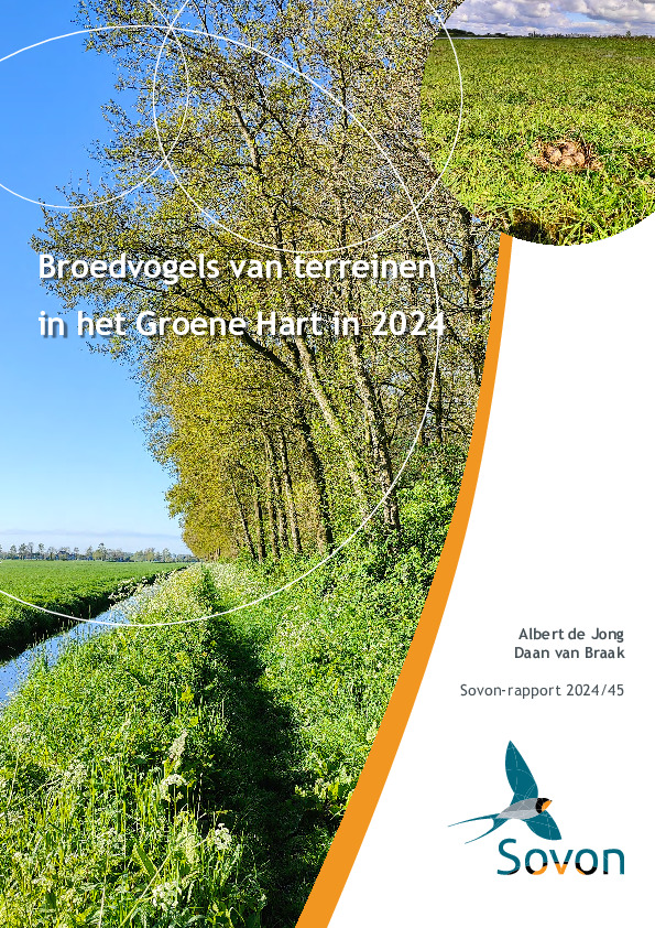 Omslag Broedvogels van terreinen in het Groene Hart in 2024