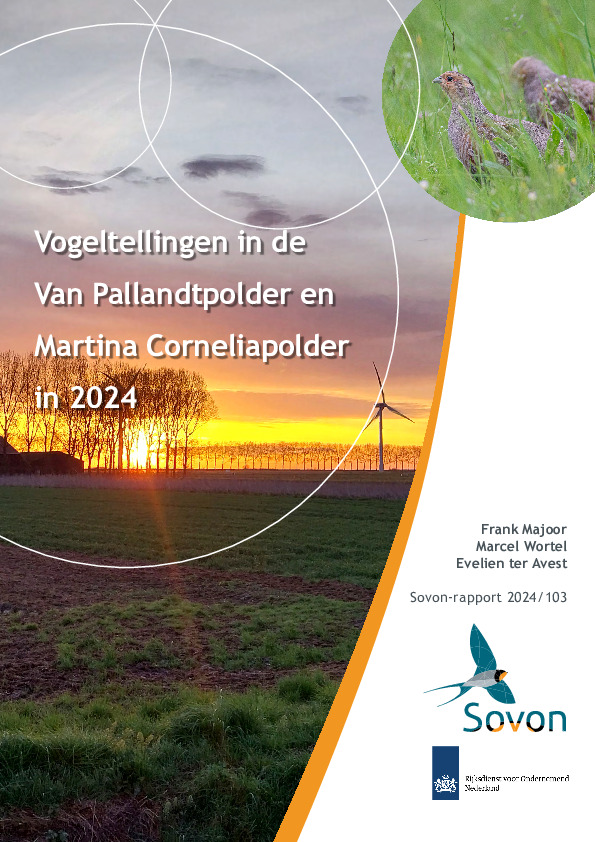 Omslag Vogeltellingen in de Van Pallandtpolder en Martina Corneliapolder in 2024