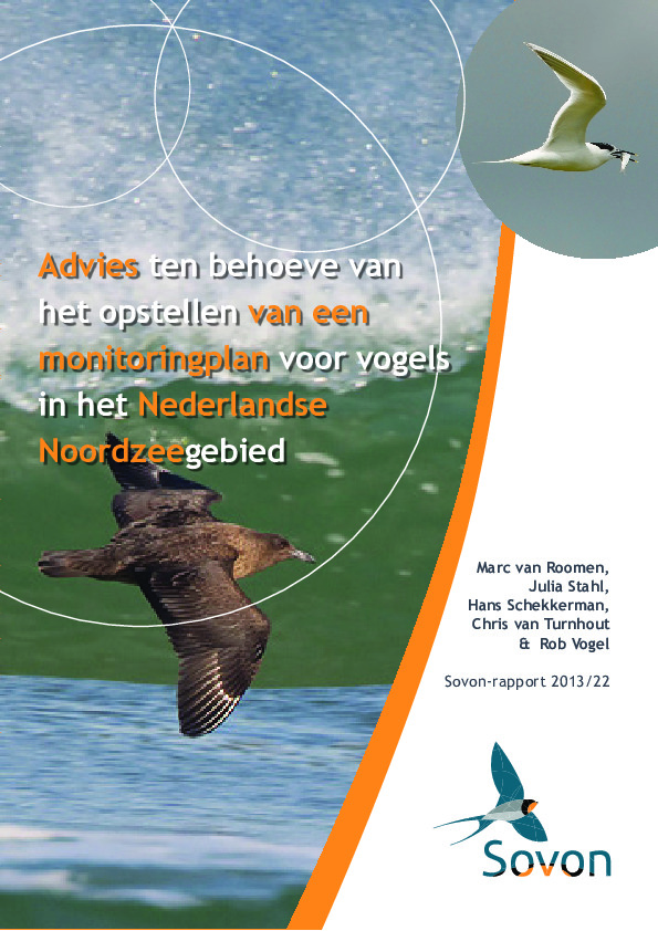 Omslag Advies ten behoeve van het opstellen van een monitoringplan voor vogels in het Nederlandse Noordzeegebied