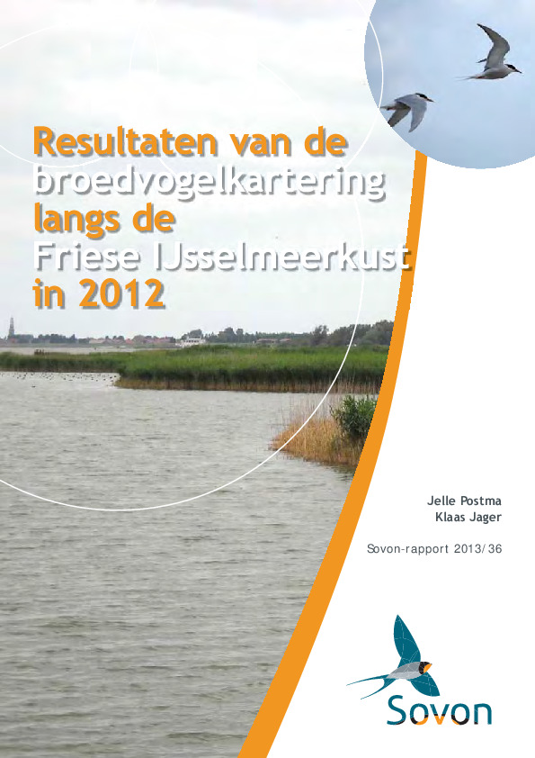 Omslag Resultaten van de broedvogelkartering langs de Friese IJsselmeerkust in 2012