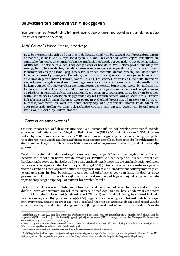 Omslag A156 Grutto broedvogel (Bouwsteen)