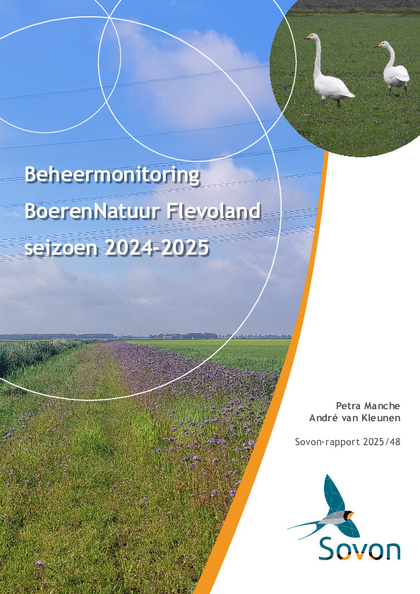 Omslag Beheermonitoring BoerenNatuur Flevoland seizoen 2024-2025