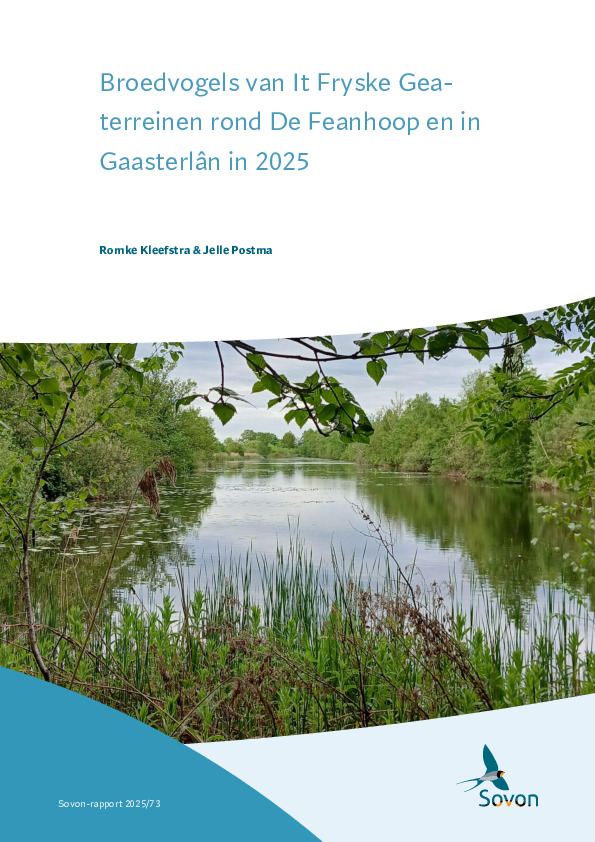 Omslag Broedvogels van It Fryske Gea-terreinen rond De Feanhoop en in Gaasterlân in 2025