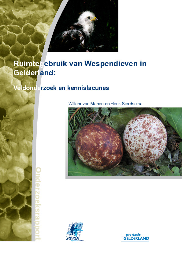 Omslag Ruimtegebruik van Wespendieven in Gelderland